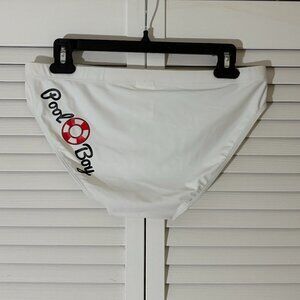 "Pool Boy" Swim Brief - White